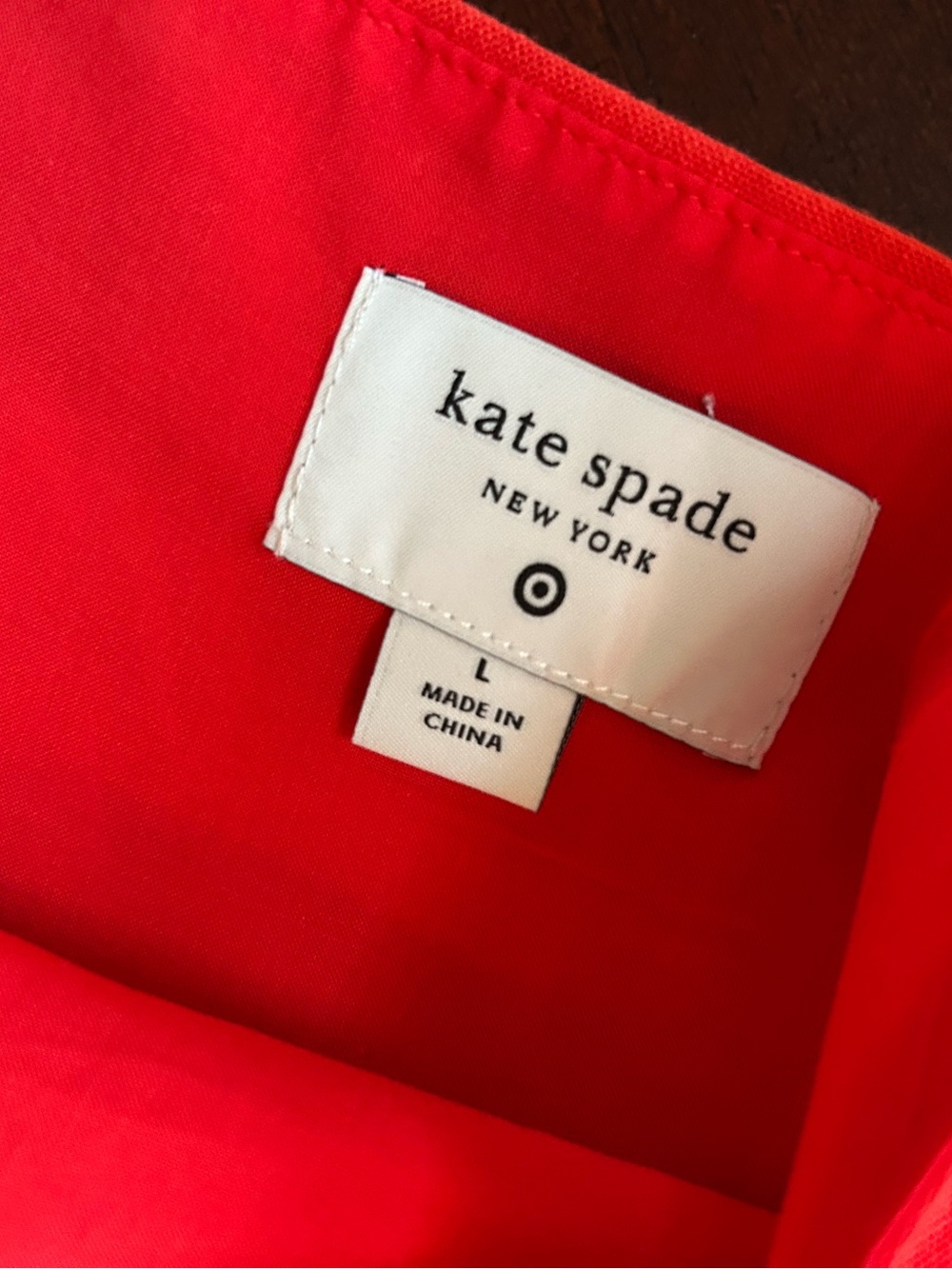 kate spade Bright Orange Scalloped Hem Mini Dress size L - Picture 8 of 9